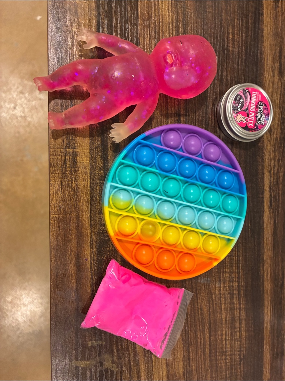 Rainbow Silicone Pop Bubble Fidget Toy - Multicolor